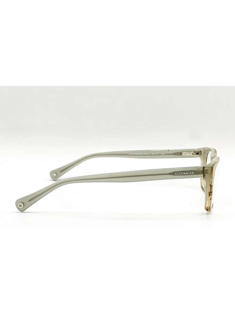Coach HC 6048 5184 Seafoam Horn Rectangle Authentic Eyeglass Frames 51-17